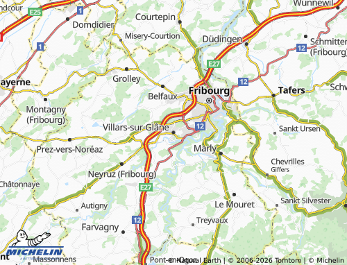 MICHELIN Villars-sur-Glâne map - ViaMichelin