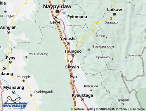 Mapa MICHELIN Toungoo District - ViaMichelin
