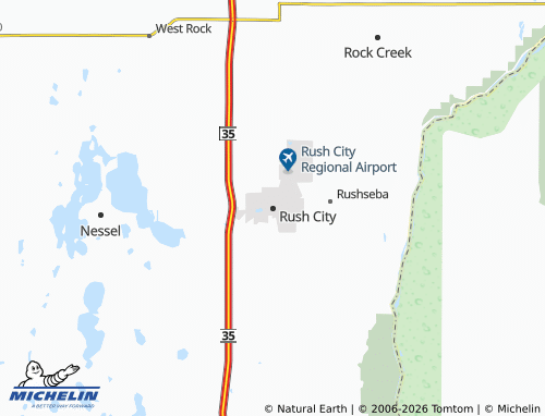 Carte MICHELIN Rush City - ViaMichelin
