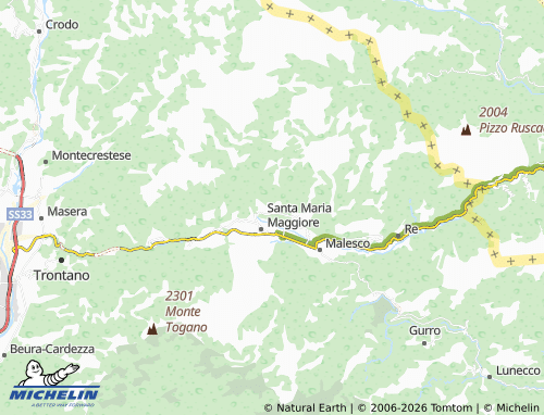 Mapa MICHELIN Toceno - ViaMichelin