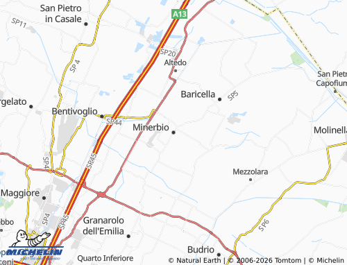 MICHELIN-Landkarte Minerbio - ViaMichelin