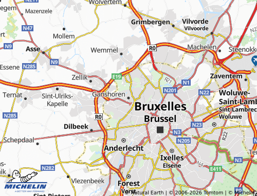 Mappa MICHELIN Ganshoren - ViaMichelin