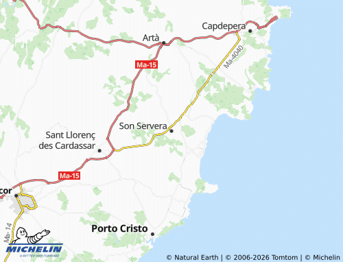 Mapa MICHELIN Son Servera - ViaMichelin