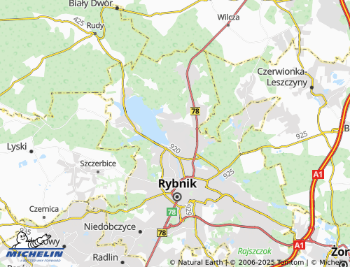 MICHELIN Rybnicka Kuźnia map - ViaMichelin