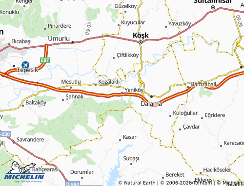 MICHELIN Yeniköy map - ViaMichelin