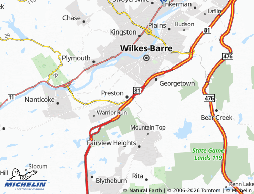 Mappa MICHELIN Preston - ViaMichelin