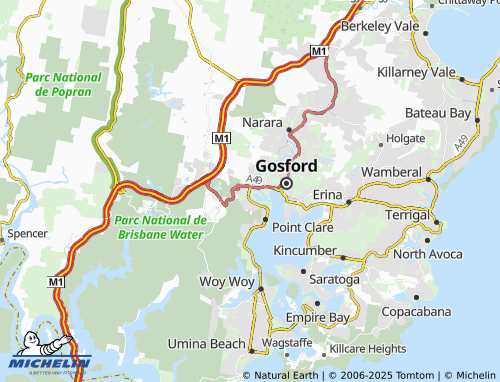 MICHELIN West Gosford map - ViaMichelin