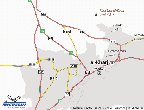 Carte MICHELIN Bada Bin Arfaj - ViaMichelin