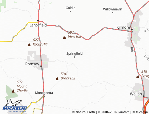 Mappa MICHELIN Springfield - ViaMichelin