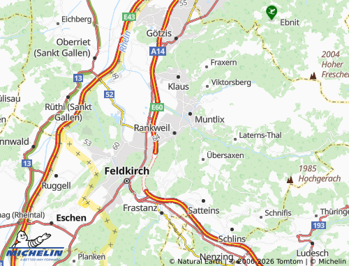 MICHELIN Rankweil map - ViaMichelin