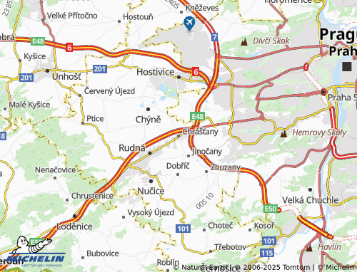 MICHELIN Chrášťany map - ViaMichelin