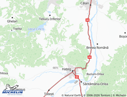 Mappa MICHELIN Silvașu De Jos - ViaMichelin