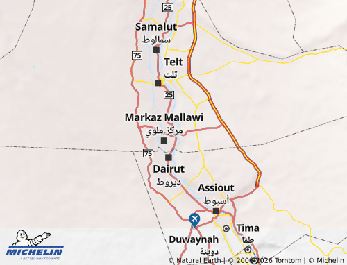 Mapa MICHELIN Mallawi - ViaMichelin