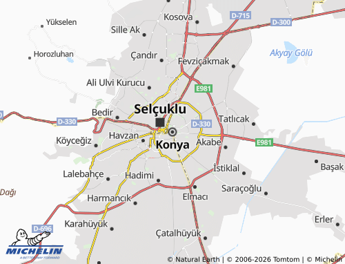 Mappa MICHELIN Konya - ViaMichelin