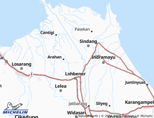 MICHELIN Arahan Lor map - ViaMichelin