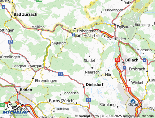 MICHELIN-Landkarte Bachs - ViaMichelin