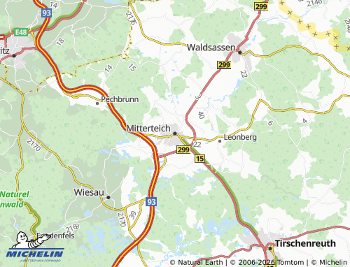 Mapa MICHELIN Mitterteich - ViaMichelin