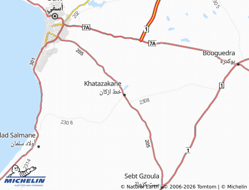 MICHELIN Khat Izkan map - ViaMichelin