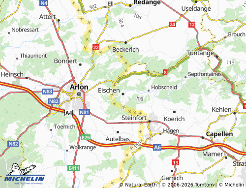 MICHELIN Eischen map - ViaMichelin