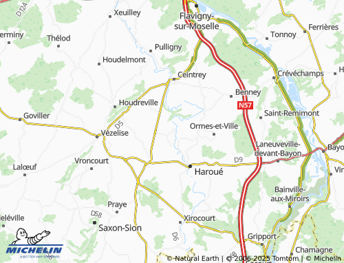 MICHELIN-Landkarte Gerbécourt-et-Haplemont - ViaMichelin
