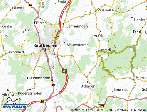 MICHELIN Gennachhausen map - ViaMichelin