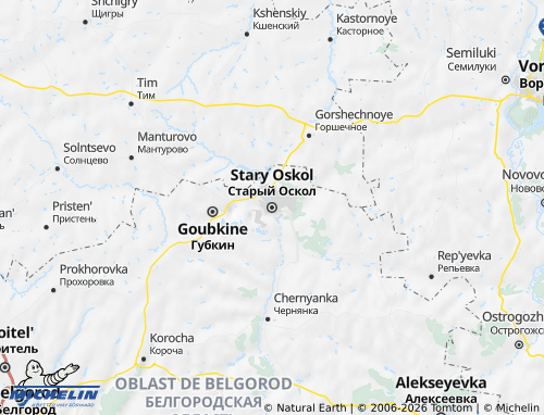 MICHELIN Stary Oskol map - ViaMichelin
