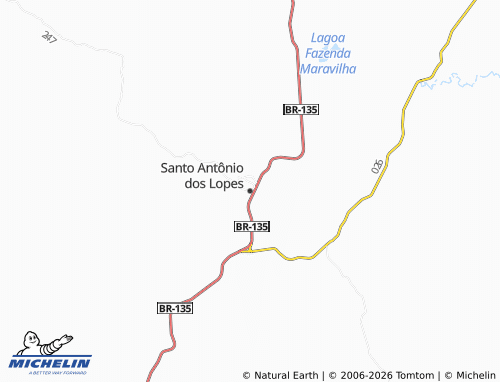MICHELIN Santo Antônio dos Lopes map - ViaMichelin