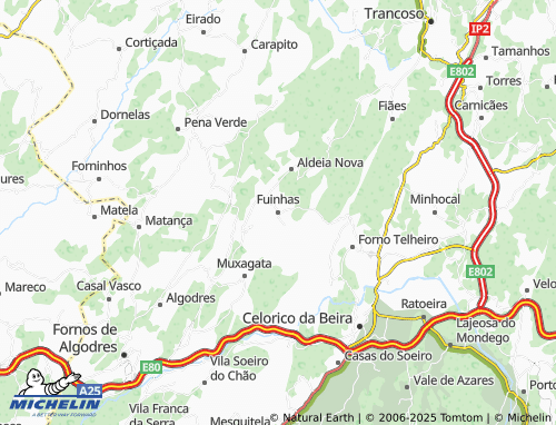 MICHELIN Fuinhas map - ViaMichelin