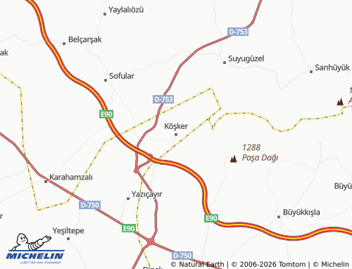 Mappa MICHELIN Köşker - ViaMichelin