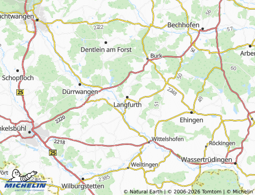 MICHELIN Langfurth map - ViaMichelin