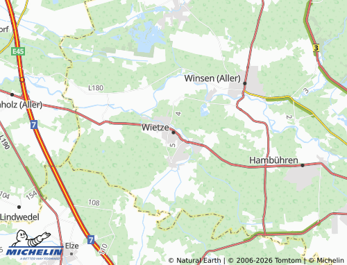 MICHELIN Wietze map - ViaMichelin