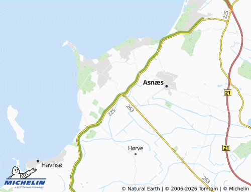 Mappa MICHELIN Fårevejle Kirkeby - ViaMichelin