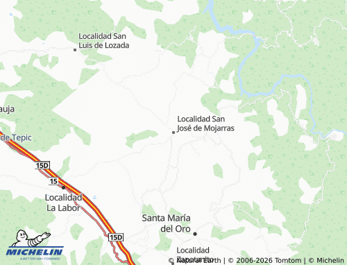 Mappa MICHELIN Localidad San José de Mojarras - ViaMichelin