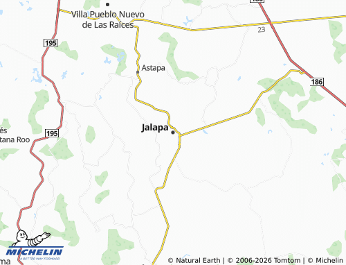 MICHELIN-Landkarte Jalapa - ViaMichelin