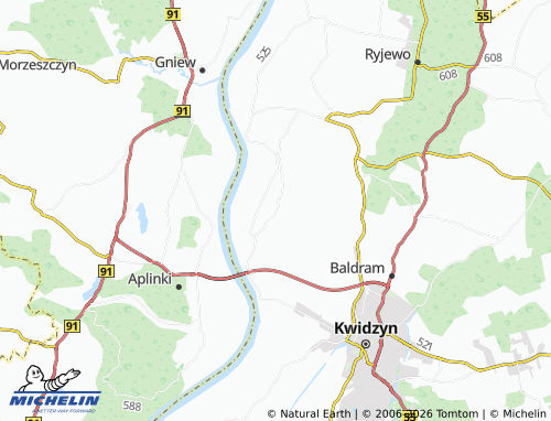 Carte MICHELIN Gniewskie Pole - ViaMichelin