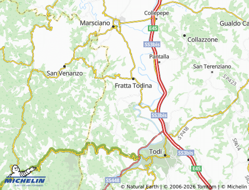 Carte MICHELIN Monte Castello di Vibio - ViaMichelin