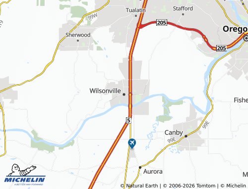 Mapa MICHELIN Wilsonville - ViaMichelin