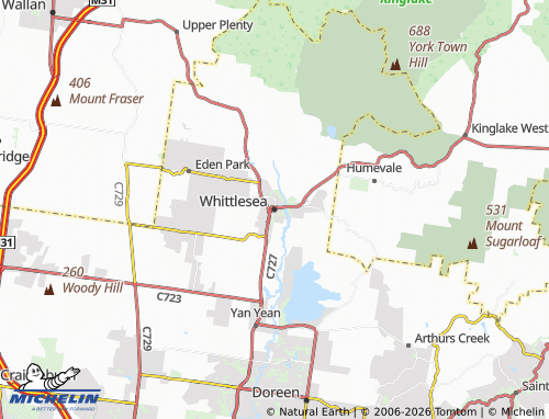 Kaart MICHELIN Whittlesea - ViaMichelin