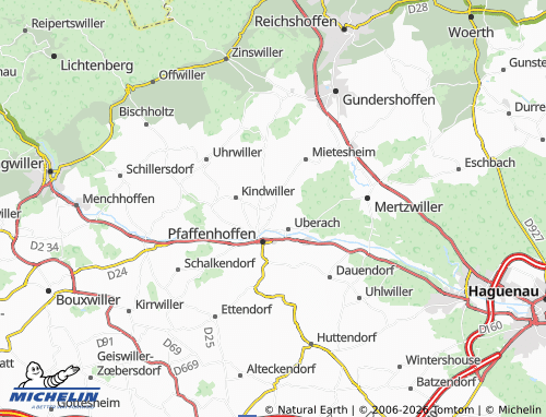 MICHELIN-Landkarte Bitschhoffen - ViaMichelin
