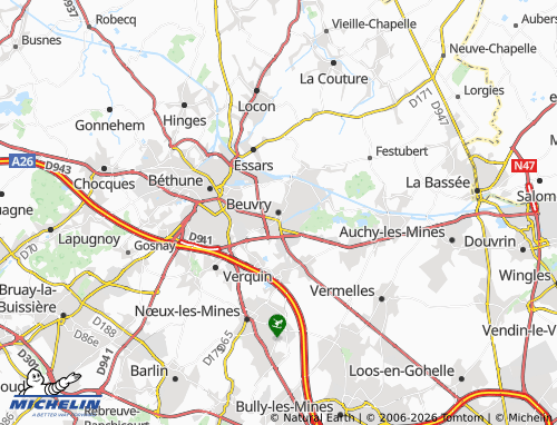 MICHELIN Beuvry map - ViaMichelin