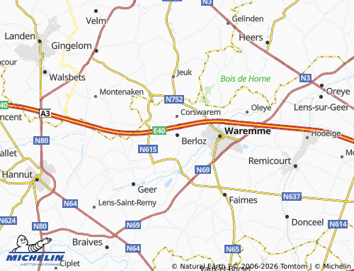 Mappa MICHELIN Berloz - ViaMichelin