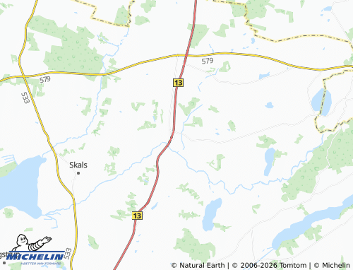 MICHELIN Bjerregrav map - ViaMichelin