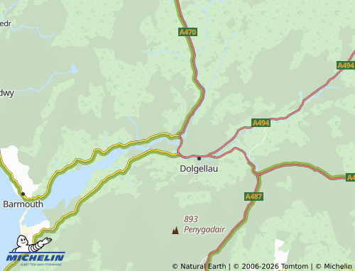 Mappa MICHELIN Llanelltyd - ViaMichelin