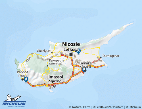 Carte MICHELIN Lefkoşa - ViaMichelin