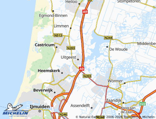 MICHELIN Uitgeest map - ViaMichelin
