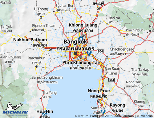 Mapa MICHELIN Amphoe Phra Pradaeng - ViaMichelin