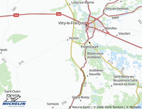 Mappa MICHELIN Châtelraould-Saint-Louvent - ViaMichelin