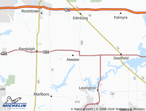 Mapa MICHELIN Atwater - ViaMichelin