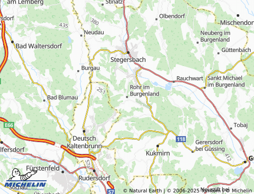 MICHELIN Rohr im Burgenland map - ViaMichelin
