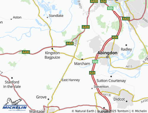 MICHELIN Frilford map - ViaMichelin